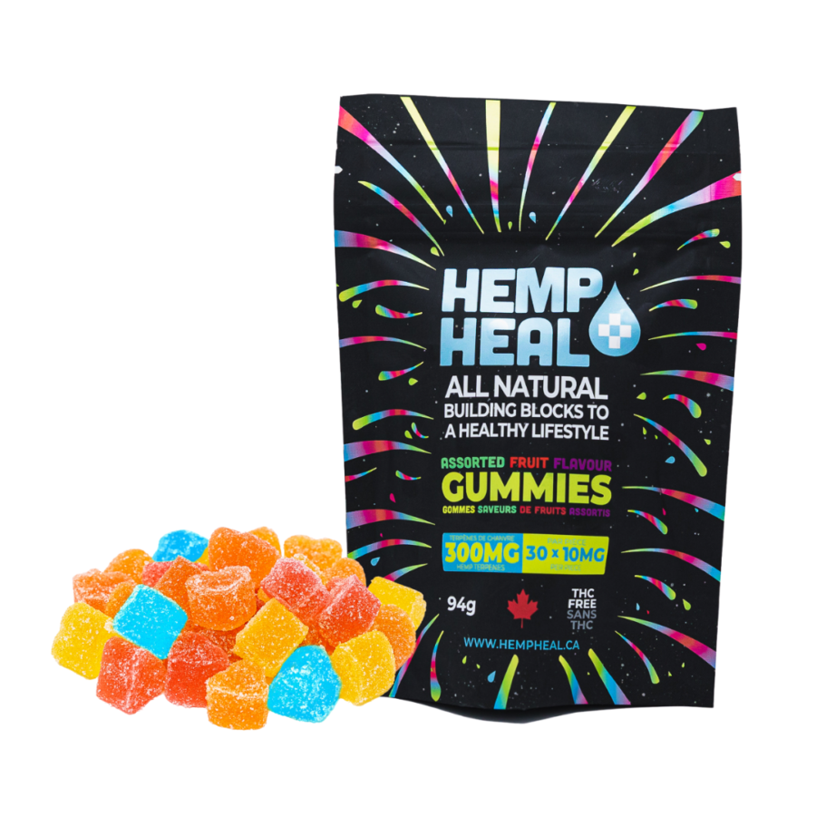 visualizes 300mg CBD gummies packaging Hempheal