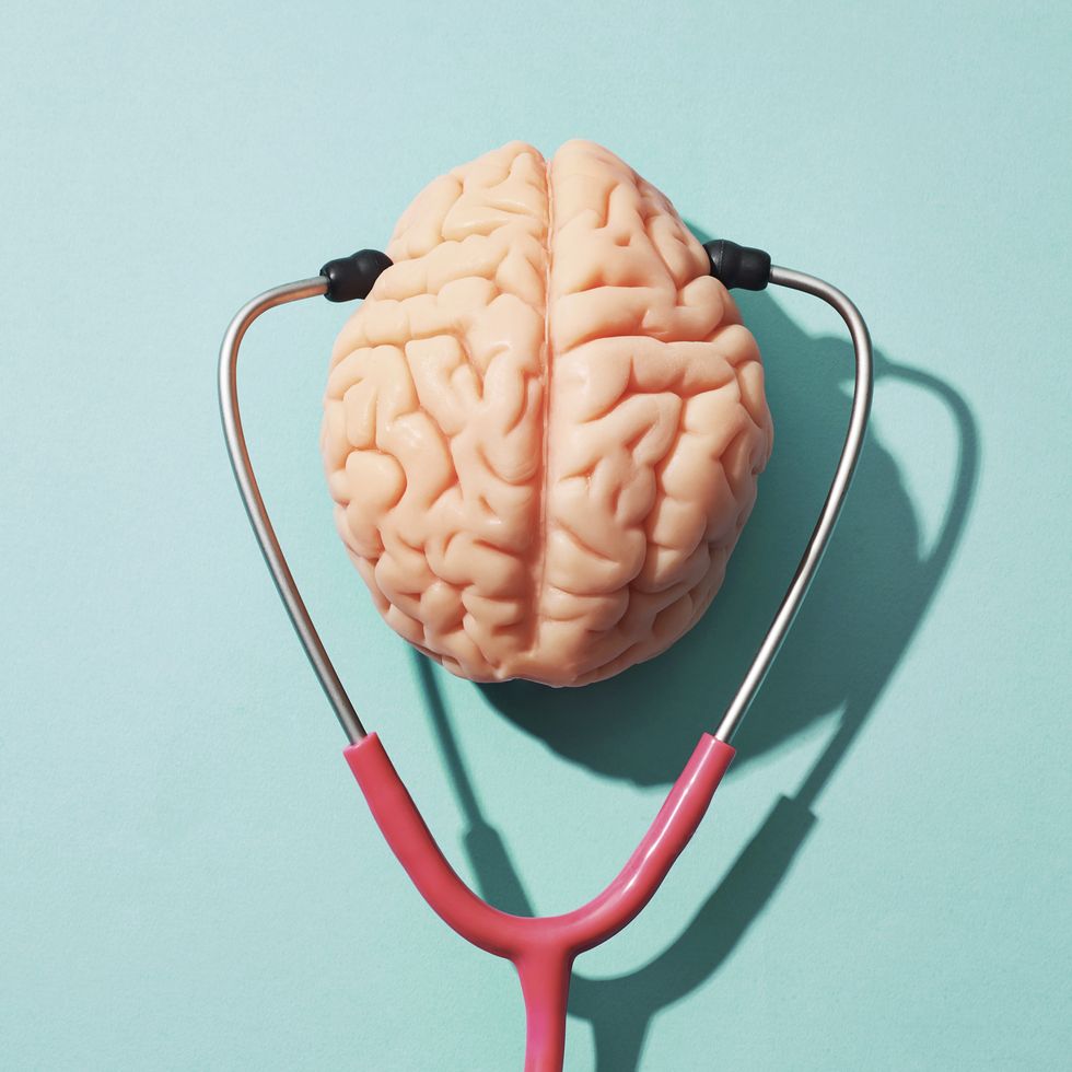 cbd as preventative medicine article image depicting brain health with stylish image of brain and stethoscope