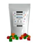 visualizes CBD gummies by Ethical Botanicals product plus packaging