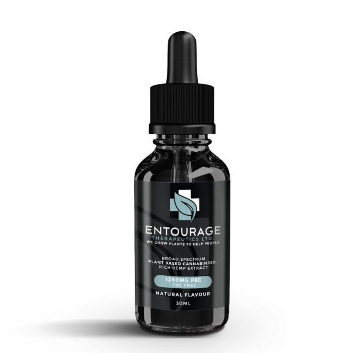 visualizes packaging for broad spectrum cbd oil by entourage therapeutics