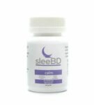 Visualizes packaging for calm sleebd capsules with cbd
