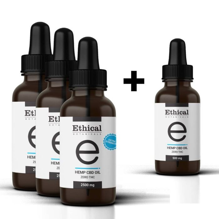 90-Day Supply Pack | Hemp CBD Oil - Zero THC | Ethical Botanicals