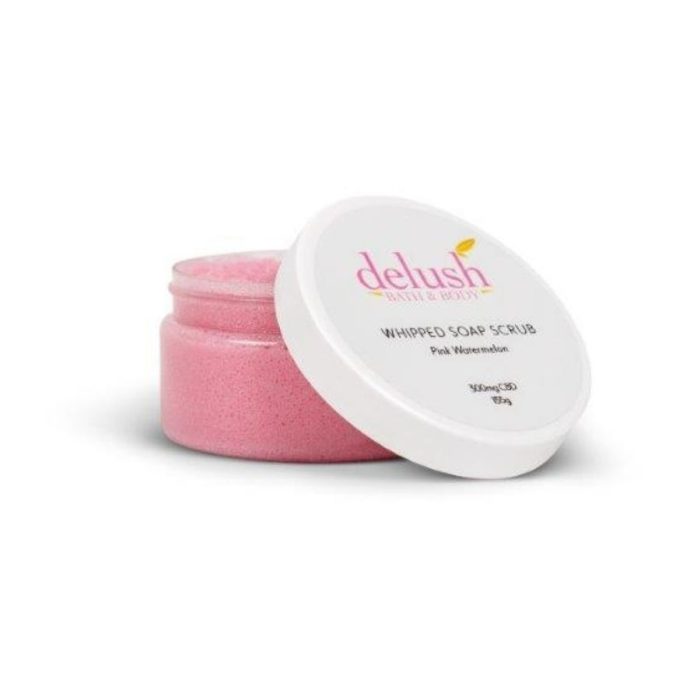 visualizes packaging for whipped soap scrub by Delush