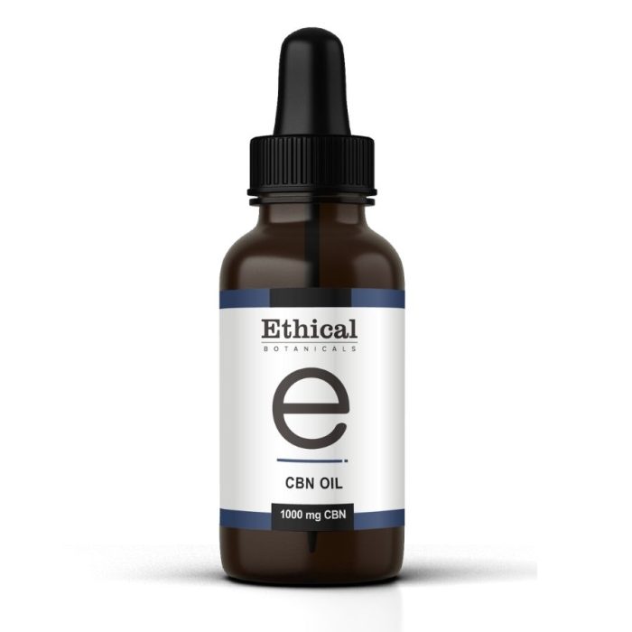 visualizes product packaging for CBN oil by Ethical Botanicals