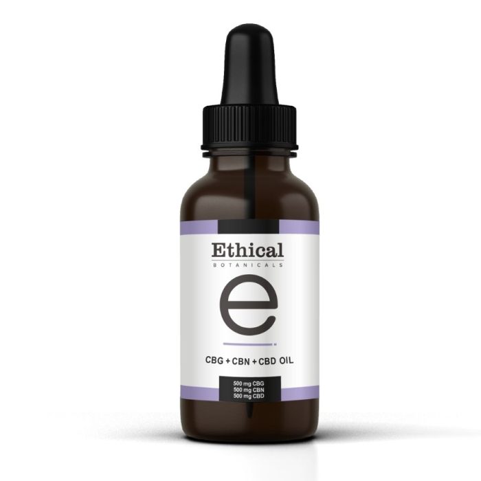 visualizes packaging of CBG CBN CBD Oil by Ethical Botanicals